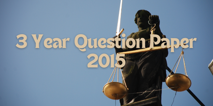3 Year L.L.B – TGLAWCET 2015 Practice Paper